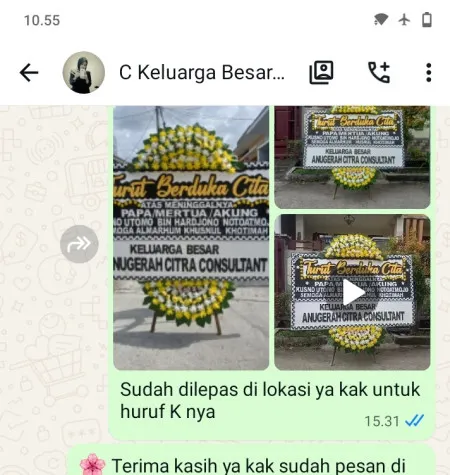 Pengiriman Papan Bunga Duka Selong