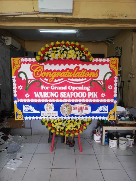 Papan Bunga Ucapan Selamat Selong